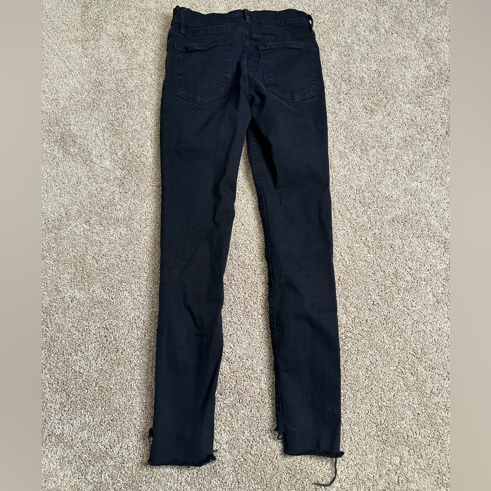 Frame Denim Le Skinny De Jeanne Unfinished Hem Jeans - Picture 8 of 8